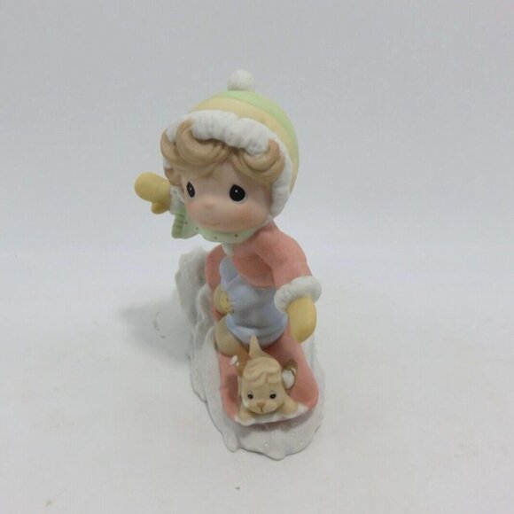 Precious Moments "Theres Sno-Boredom With You" 2000 Enesco Figurine With Box - Picture 8 of 10